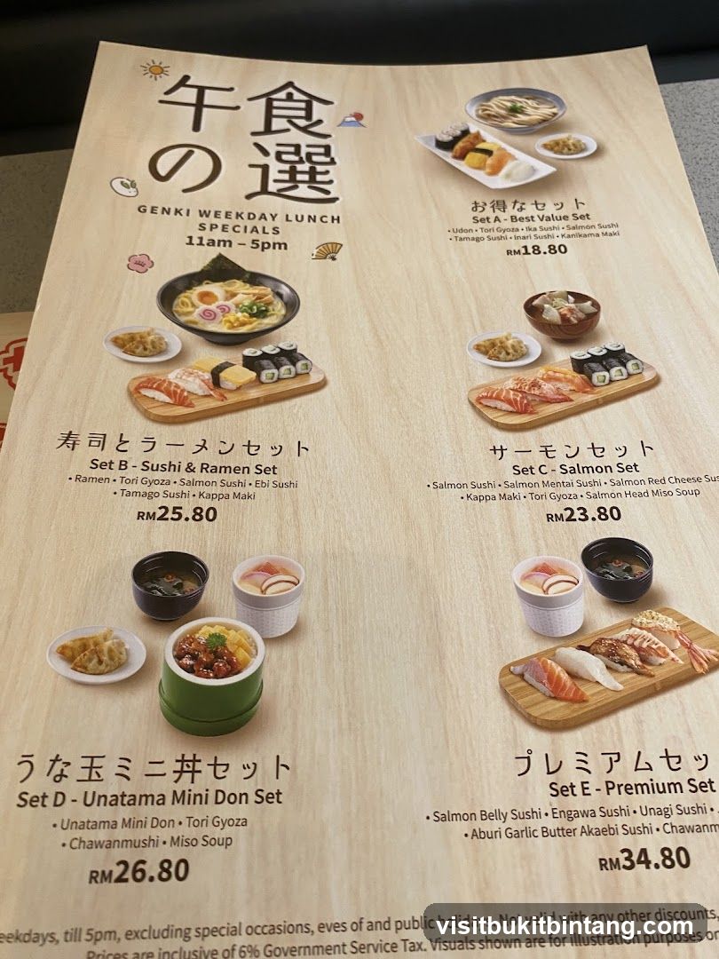 GENKI WEEKDAY LUNCH SPECIALS