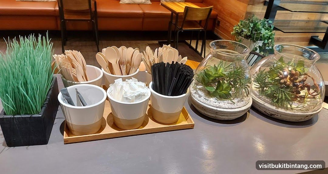 Condiment Station with Plants