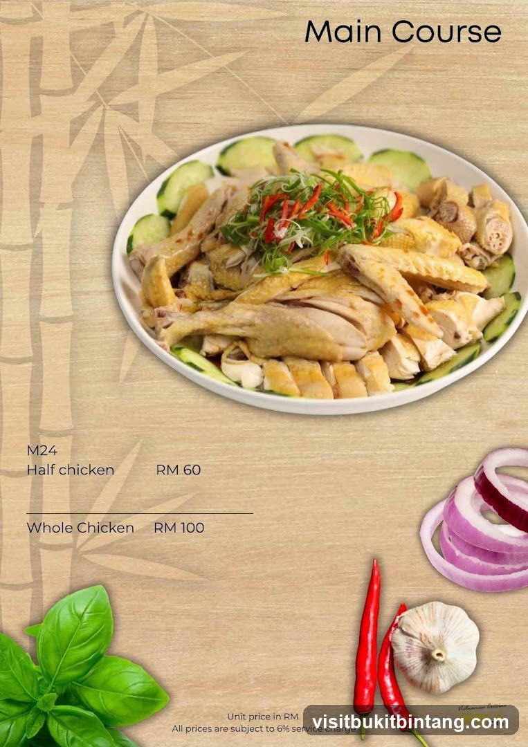 Main Course Menu Page