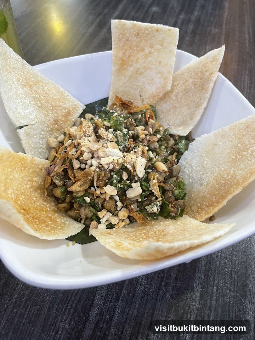 Dish with Crispy Chips and Seasoning