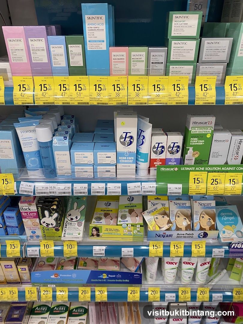 Skincare Products on Shelves