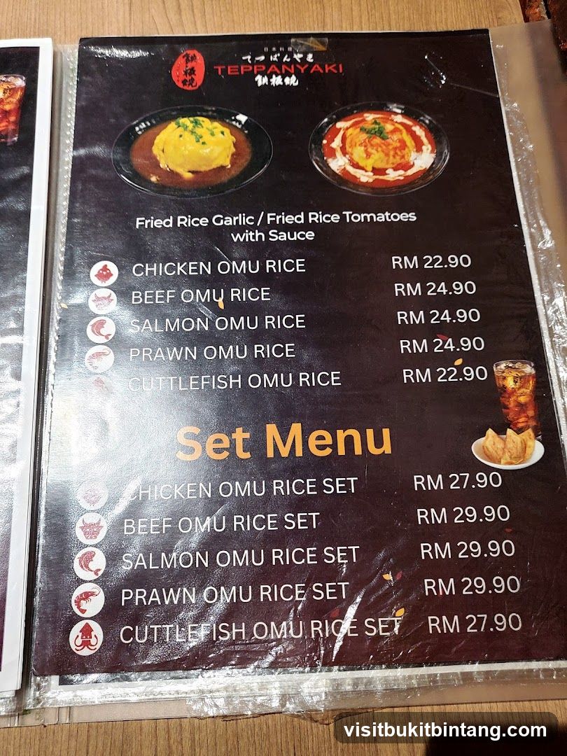 TEPPANYAKI Menu