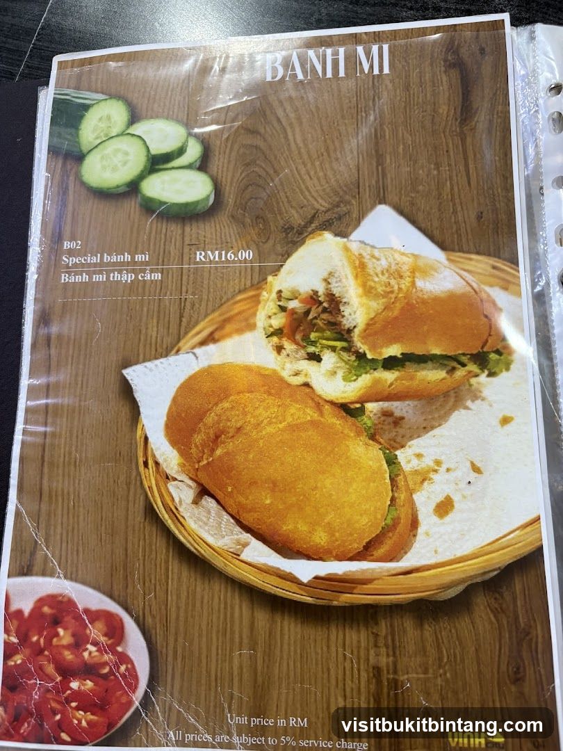 Banh Mi Menu Page
