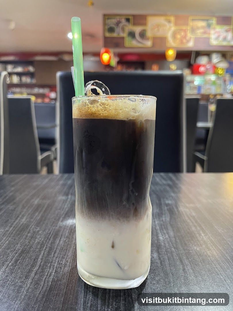 Iced Coffee in Restaurant Interior
