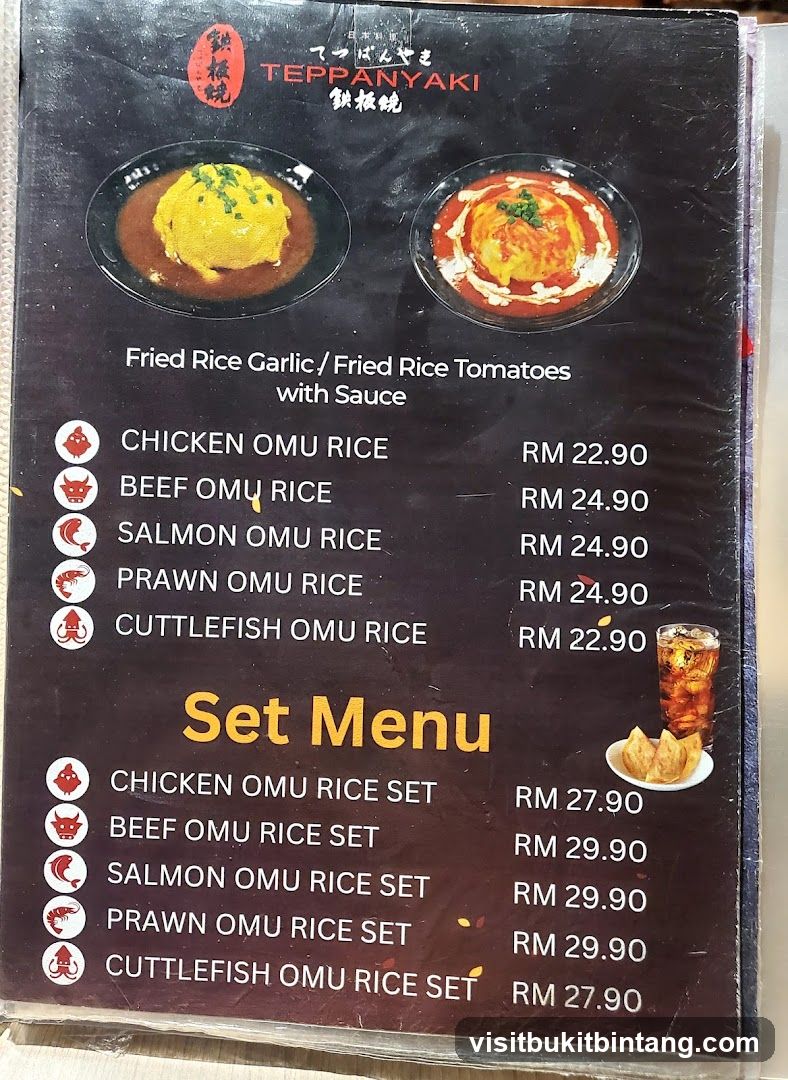 TEPPANYAKI Menu