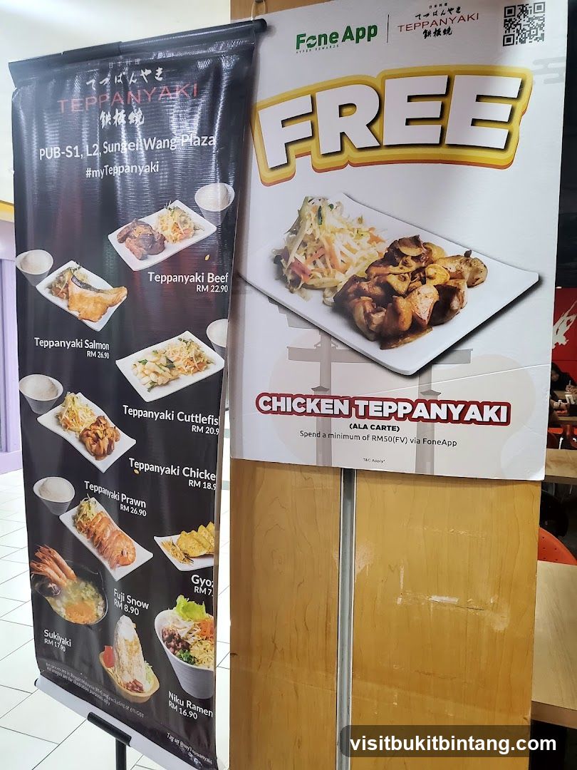 Teppanyaki Menu and Promotion