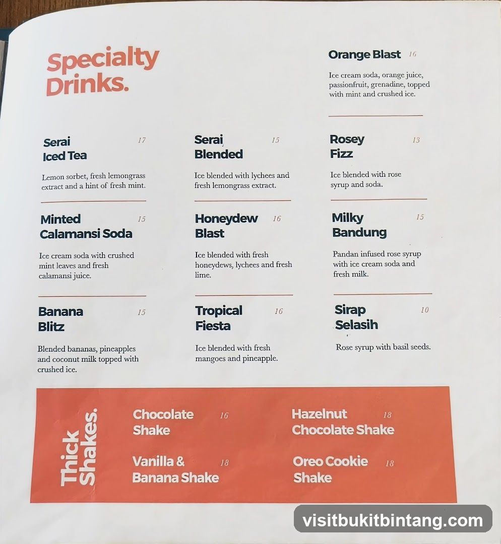 Specialty Drinks.