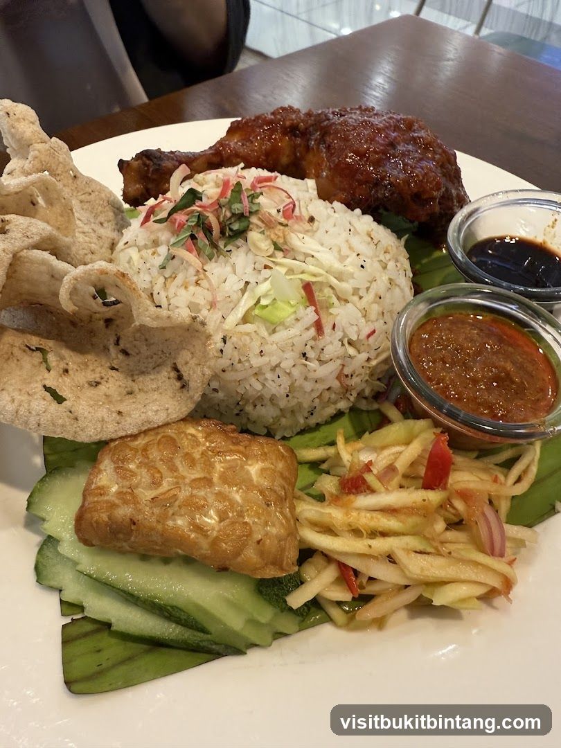Nasi Lemak with Fried Chicken