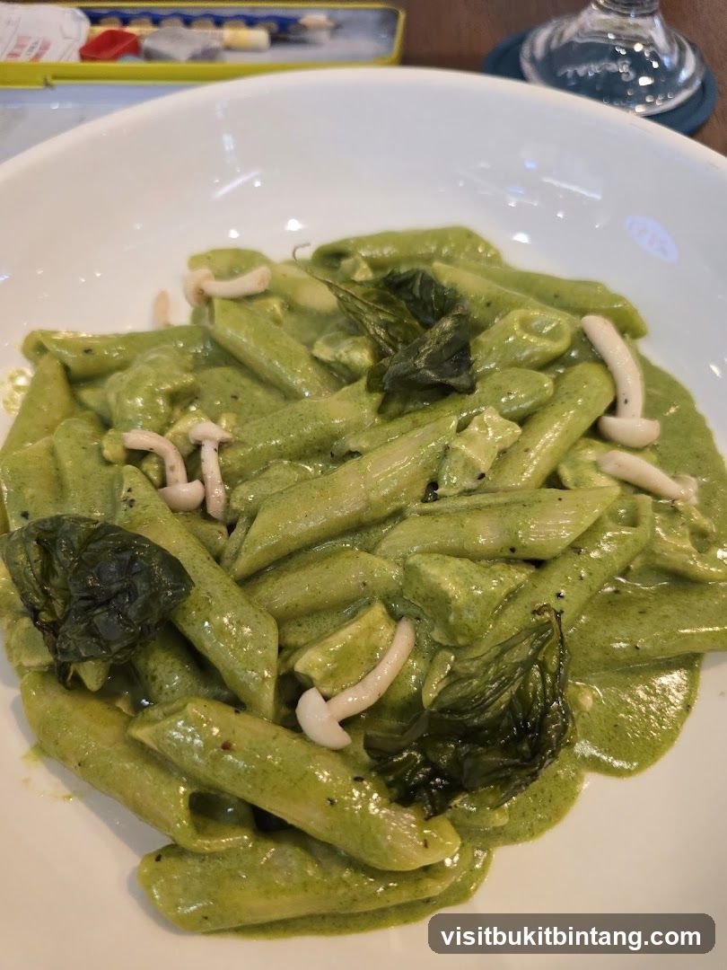 Penne Pasta with Green Sauce