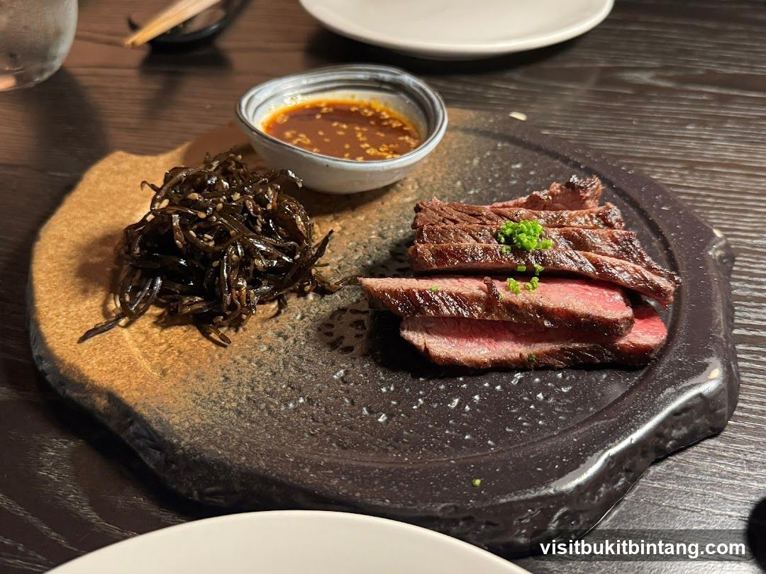 Sliced Steak with Side Dish