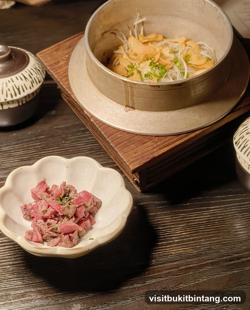 Japanese-style food presentation