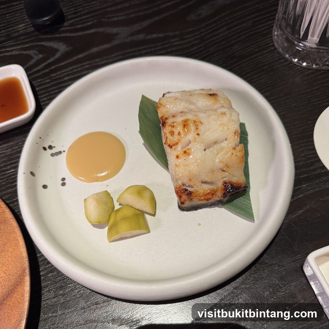 Grilled Fish with Sauce and Pickles