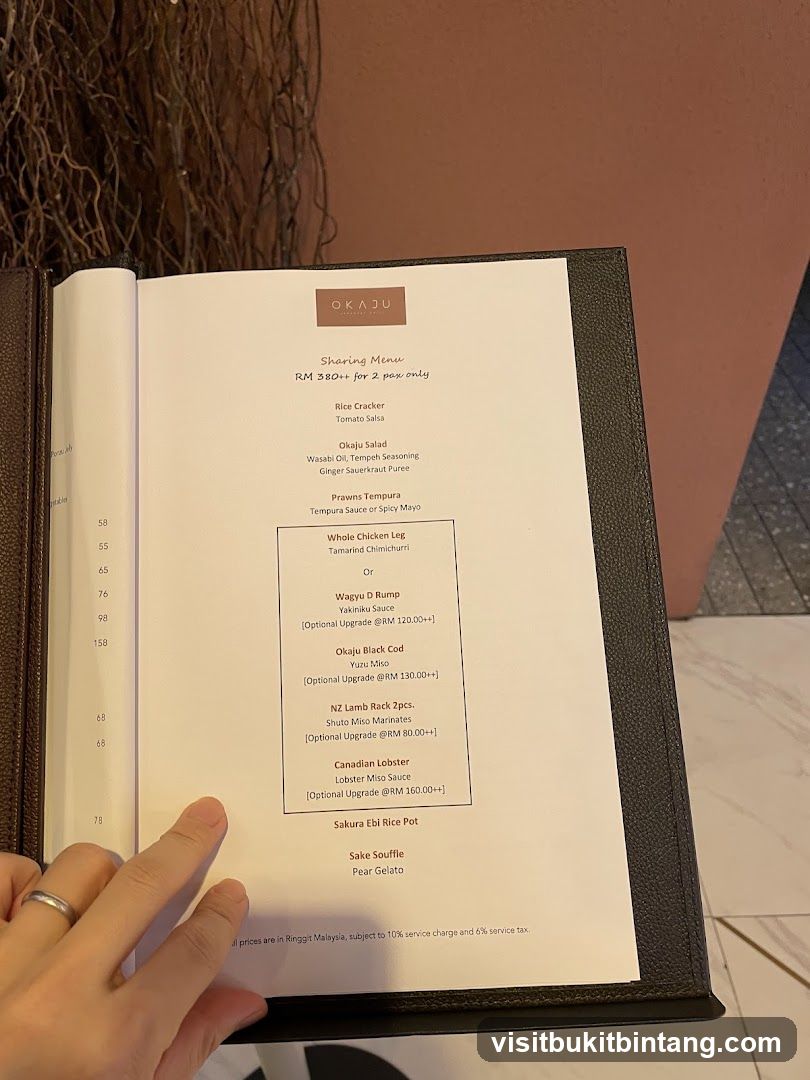 Okaju Sharing Menu