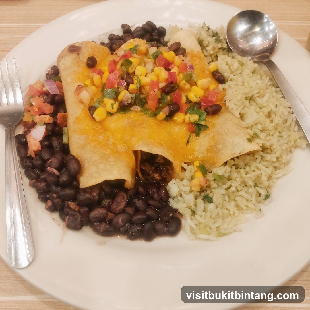 Enchiladas with Rice and Beans