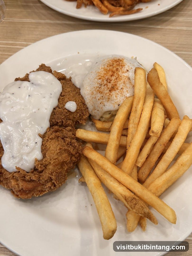 Chicken Fried Steak with Gravy and Fries
