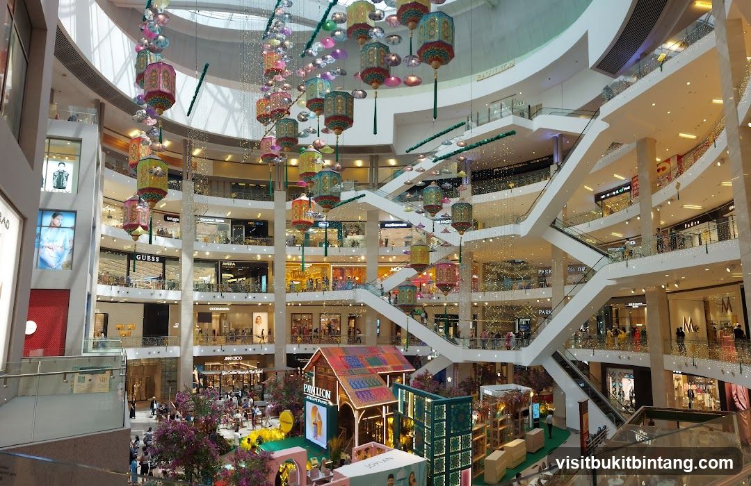 Shopping Mall Interior with Decorations