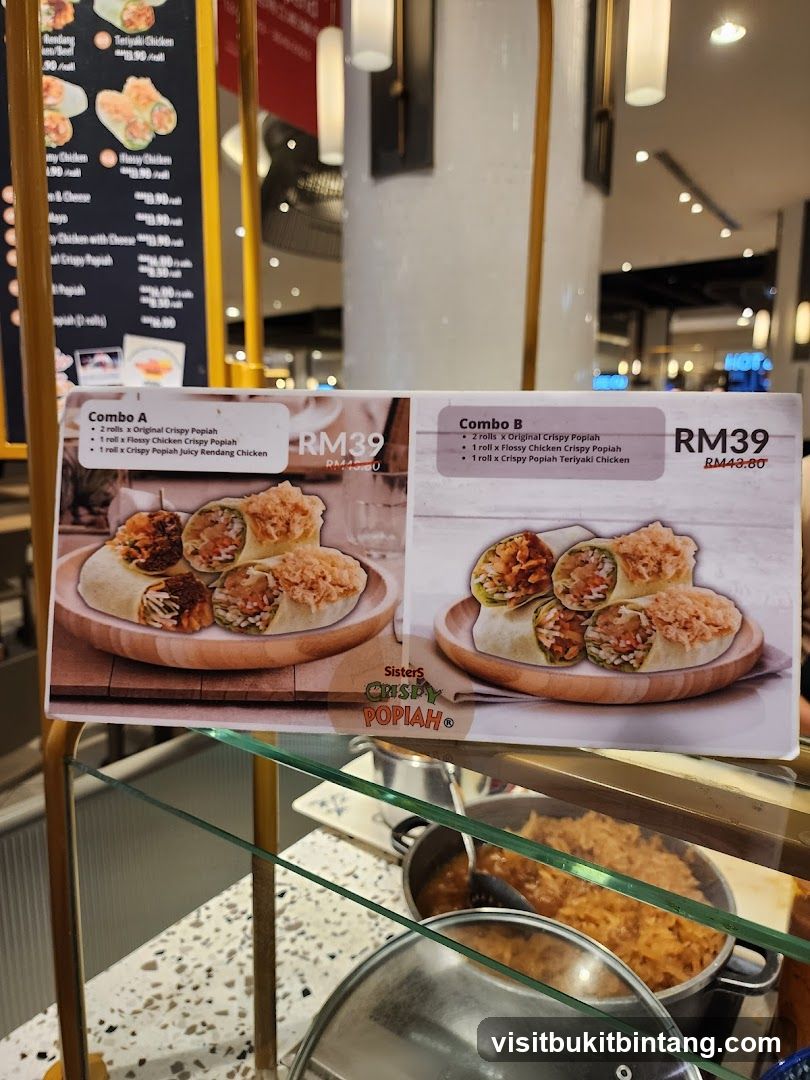 Sisters Crispy Popiah Menu Display