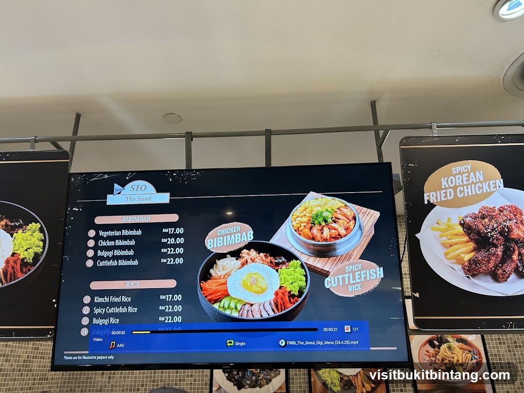 S1O The Seoul Menu Display