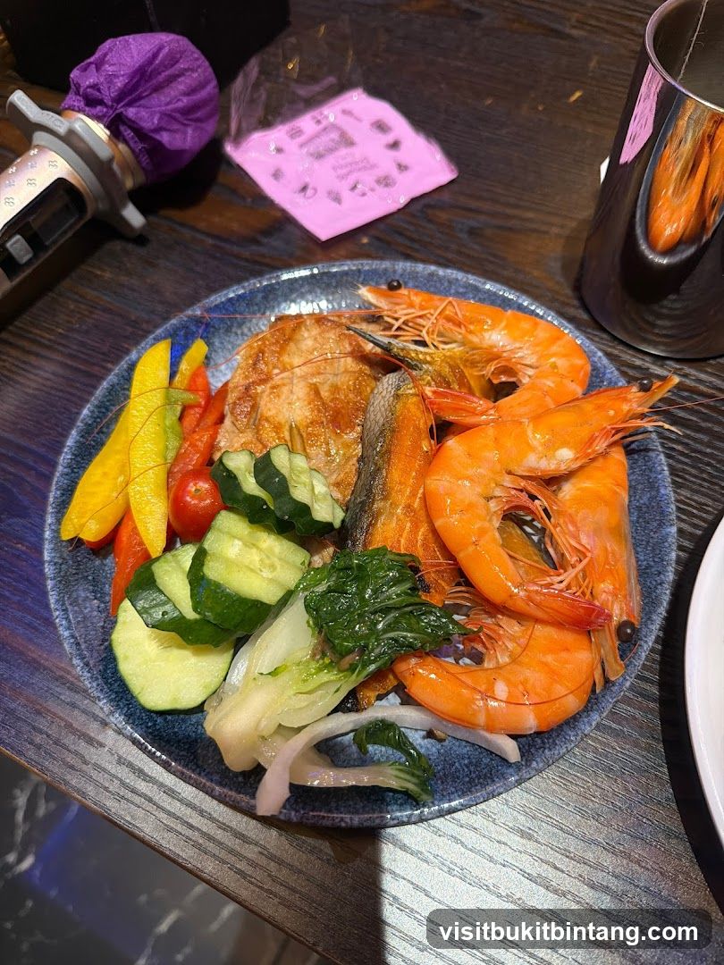 Shrimp and Fish Plate with Vegetables