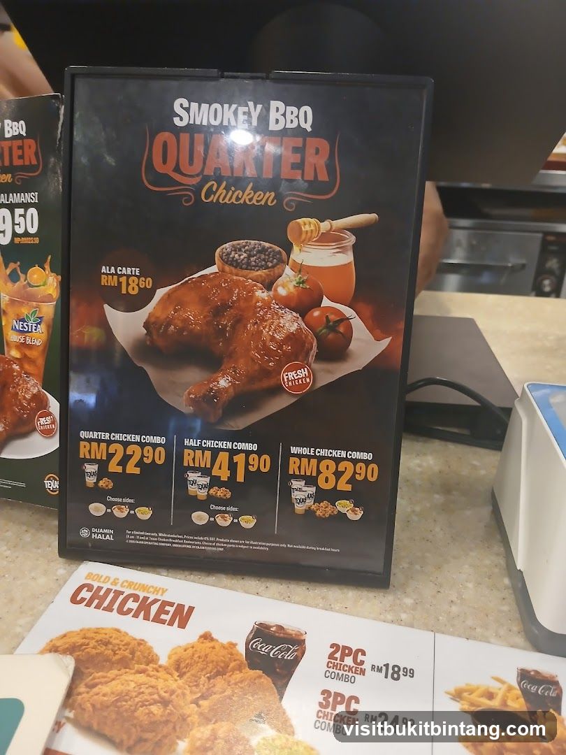 Smokey BBQ Quarter Chicken Menu