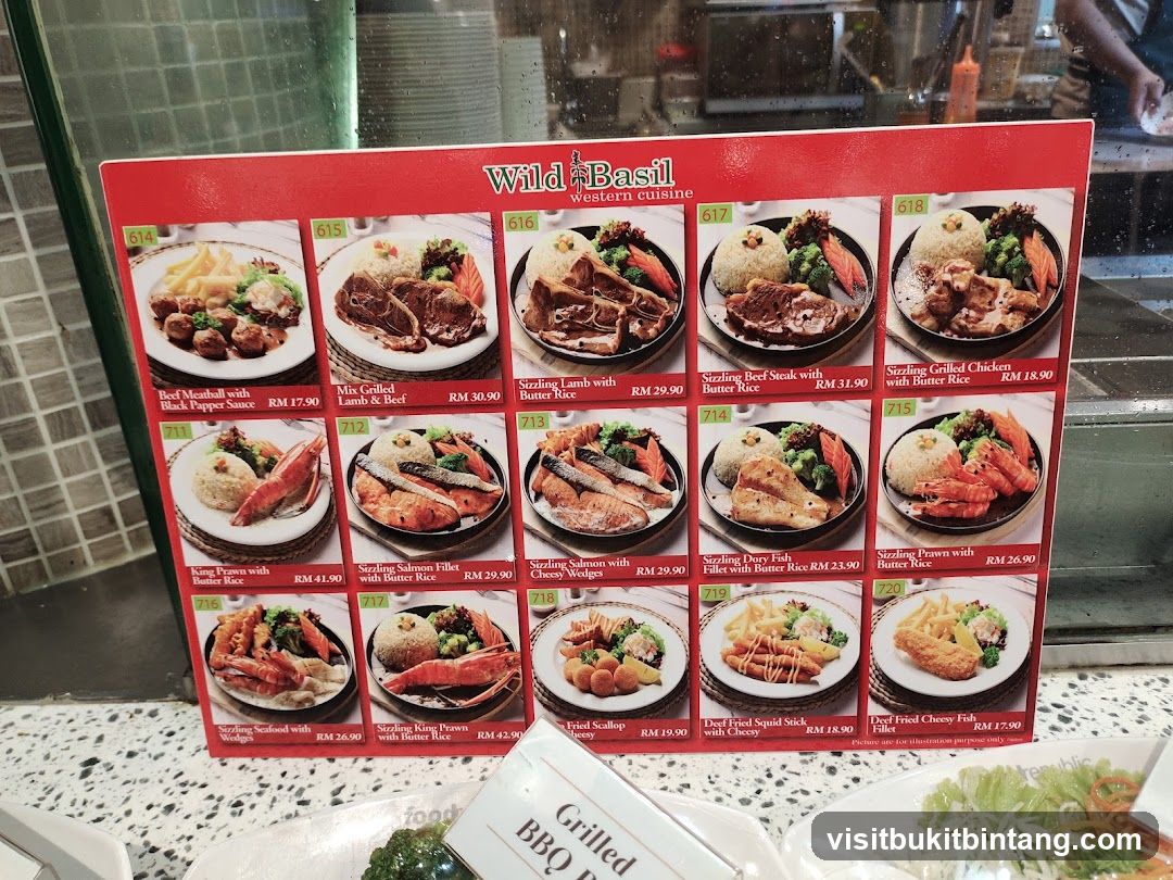 Wild Basil Western Cuisine Menu
