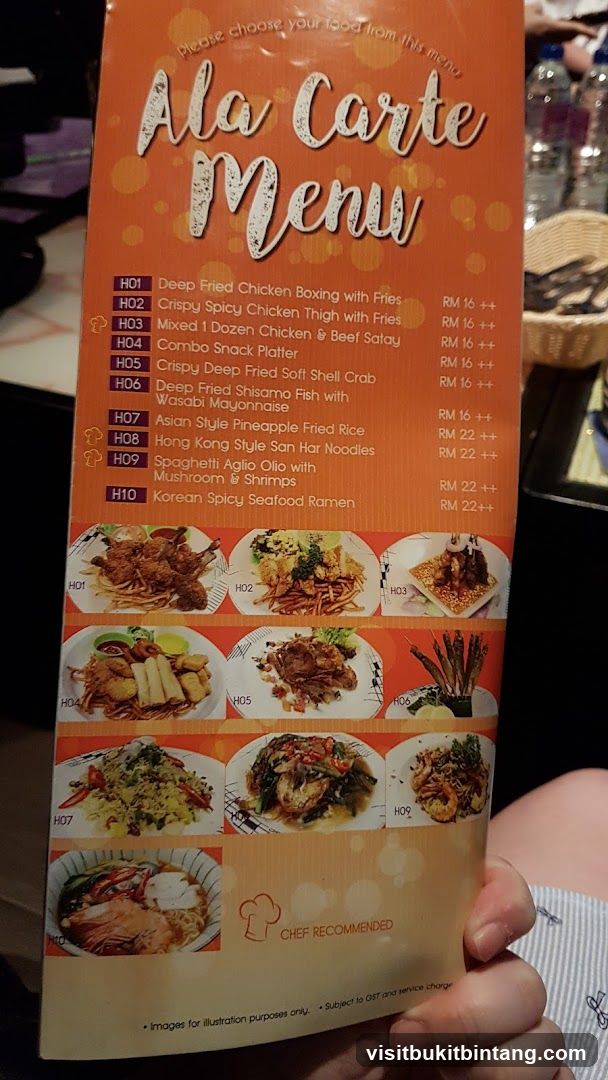 Ala Carte Menu