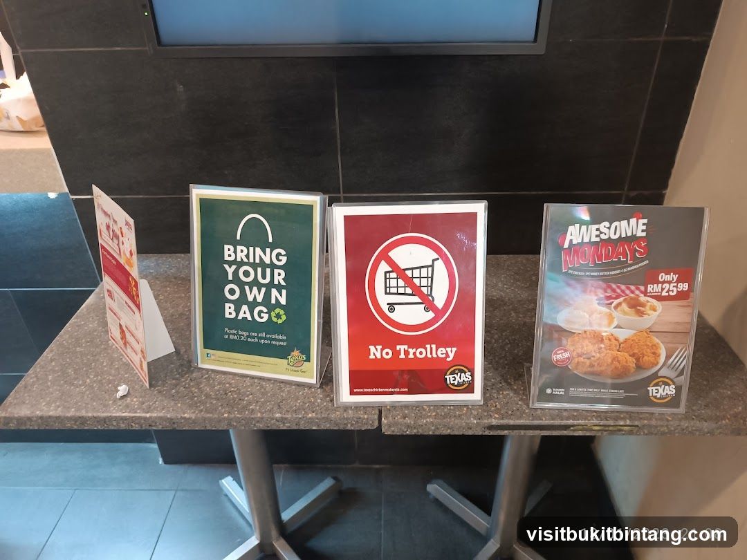 Texas Chicken promotional signs