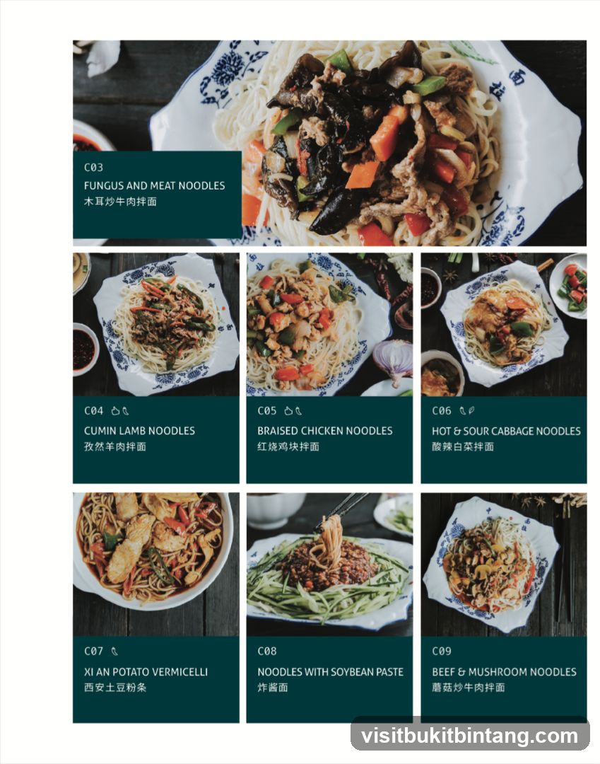 Noodle Menu