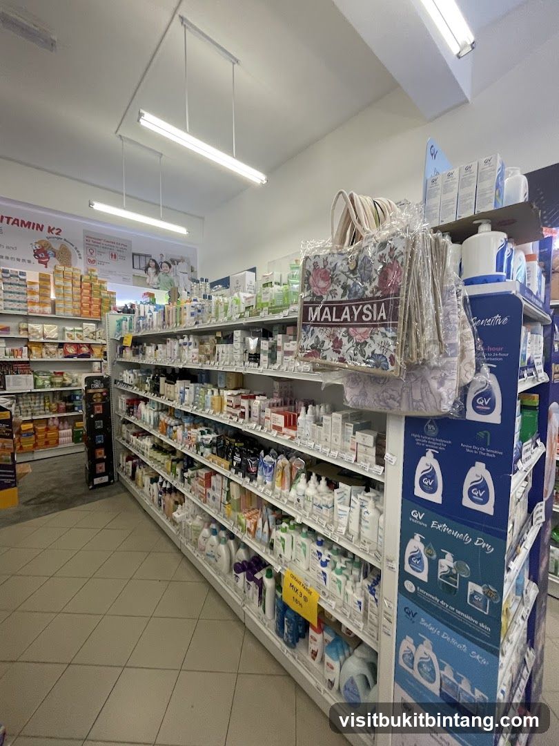 Interior of a pharmacy or health store