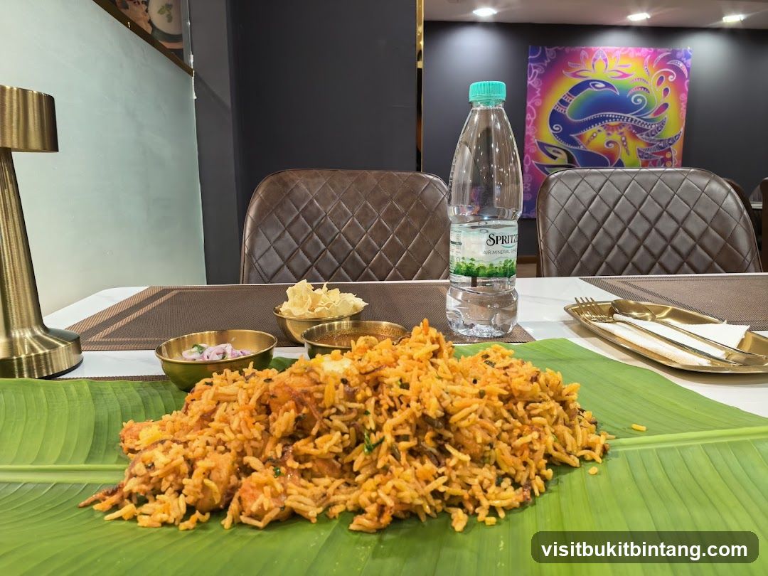 Biryani Meal on Banana Leaf