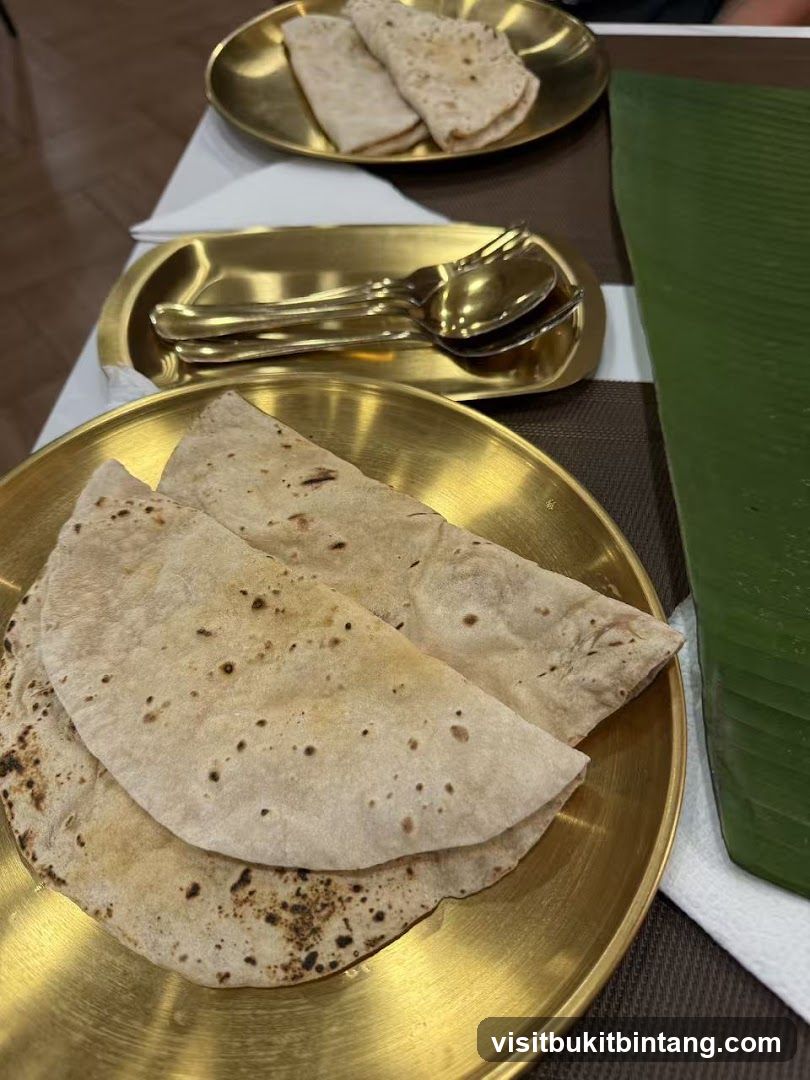 Flatbread on Gold Plate