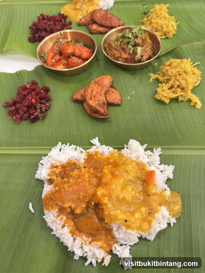 South Indian Thali on Banana Leaf