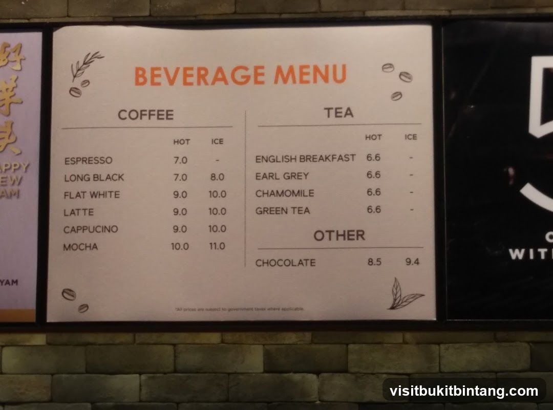 Beverage Menu