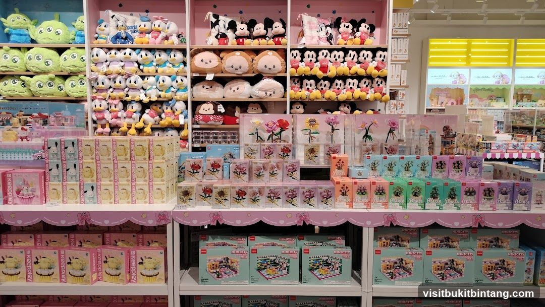 Store Display with Plush Toys and Building Sets