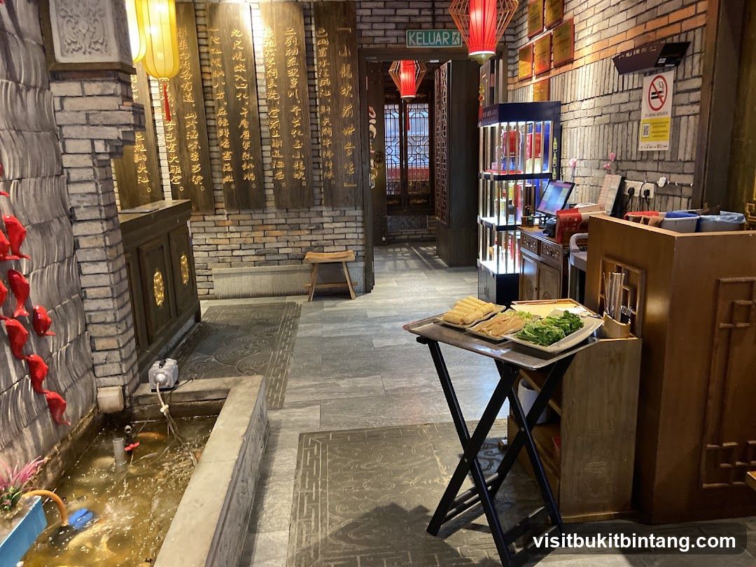 Interior of a Chinese-style restaurant or shop