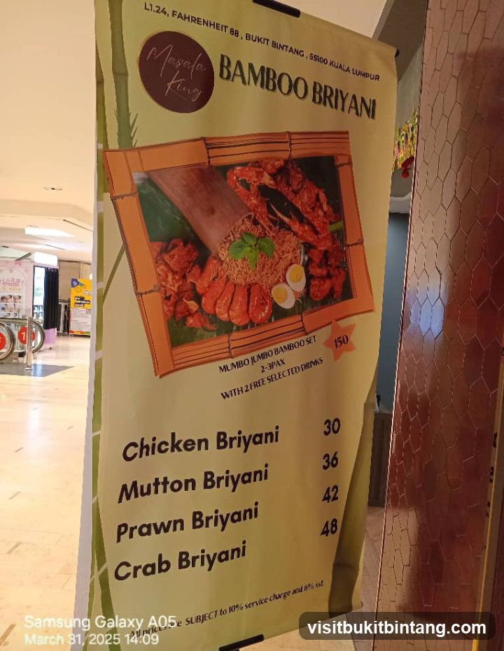 Bamboo Briyani Menu Stand