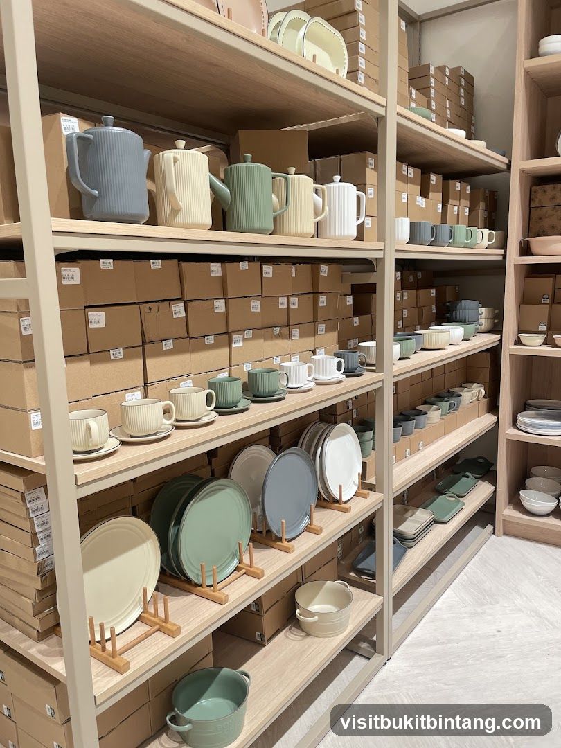 Shelves of Tableware