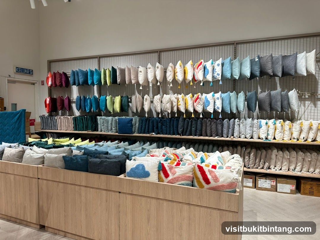 Pillows and Cushions Display