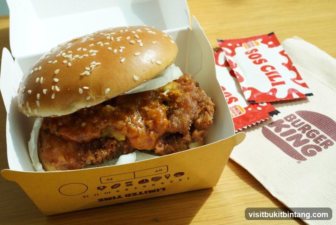 Burger King Sandwich with Sauce Packet
