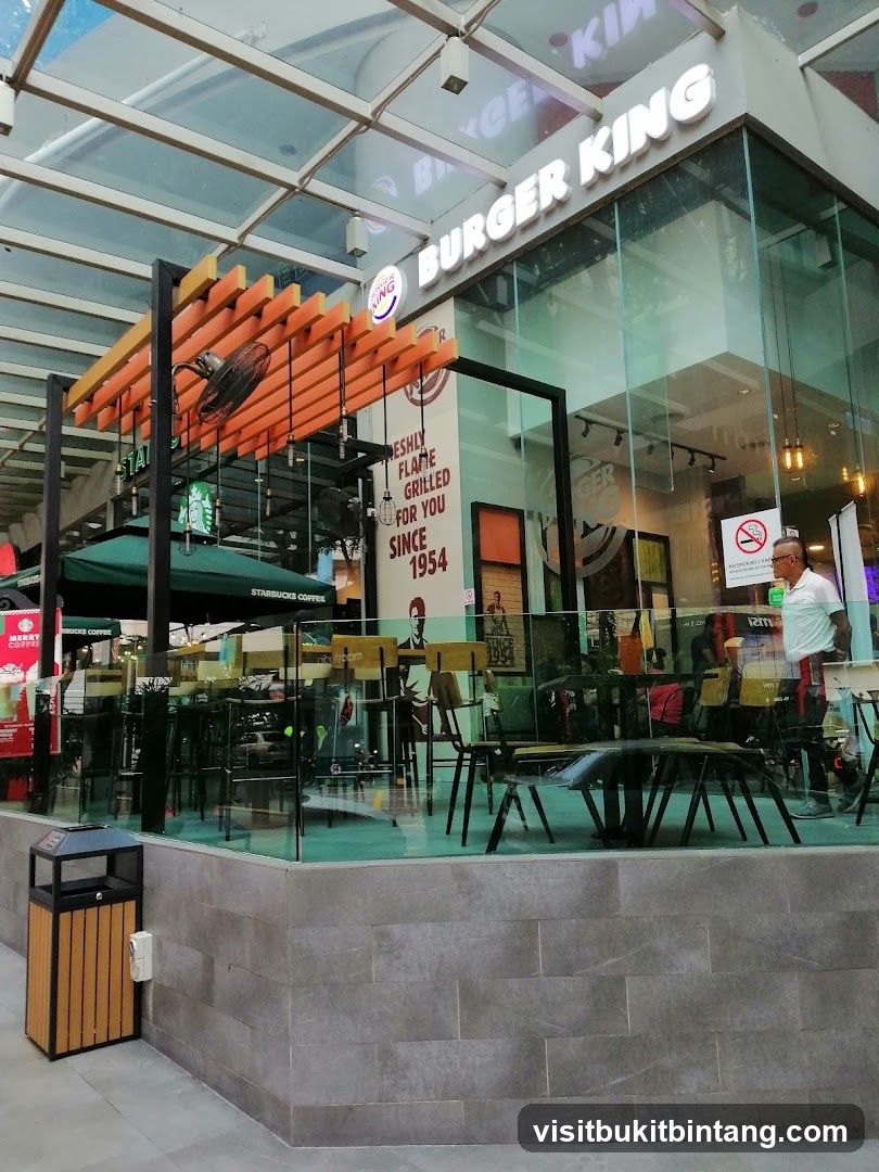 Burger King storefront in shopping mall