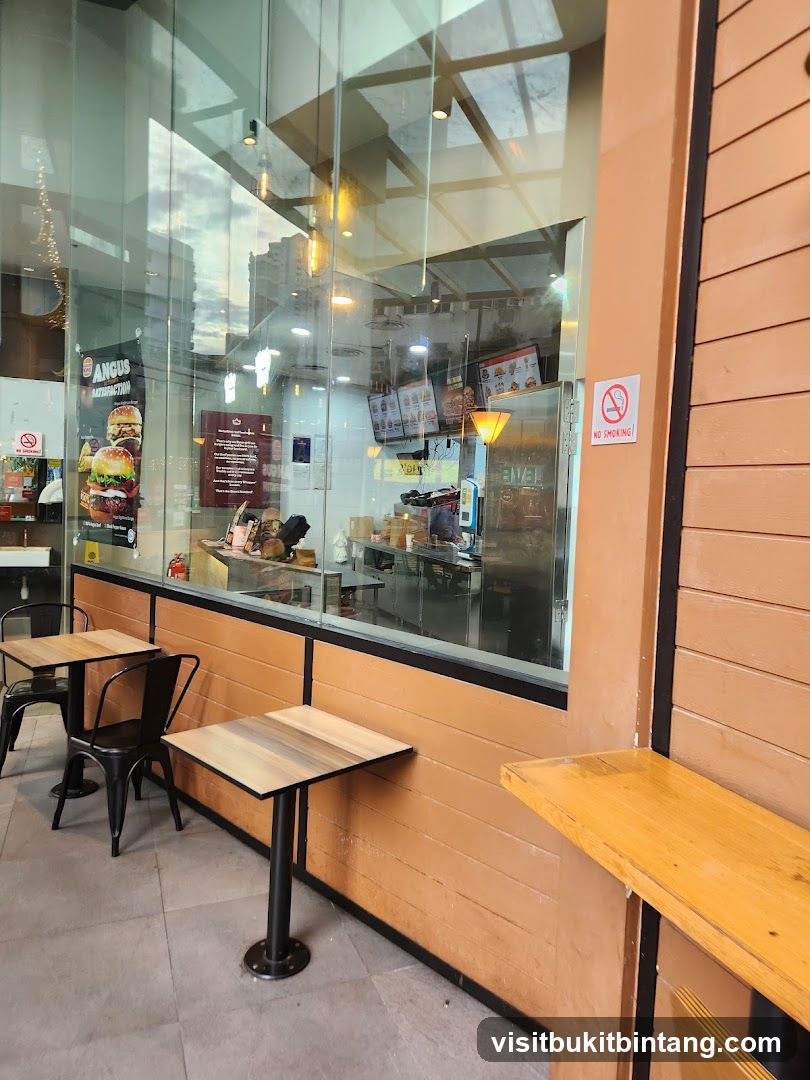 Restaurant Interior View Through Window