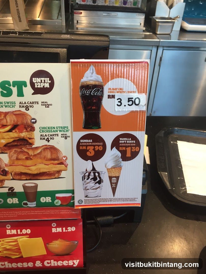 Fast Food Menu Display