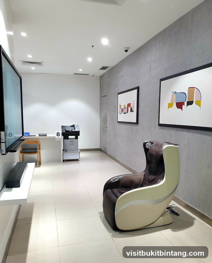 Modern Interior Lounge with Massage Chair