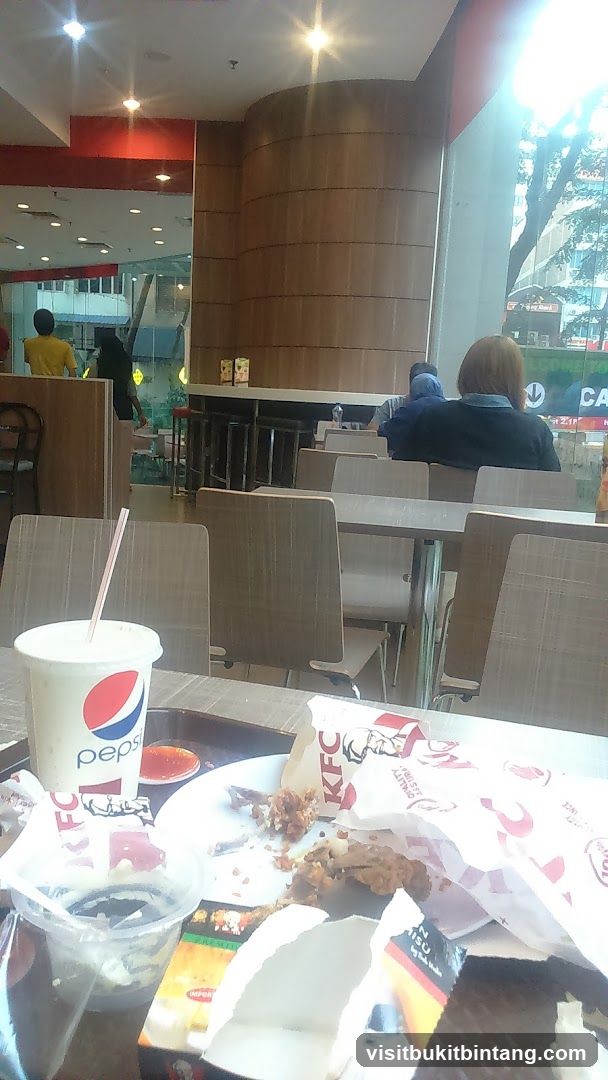 KFC Interior with Food and Drink