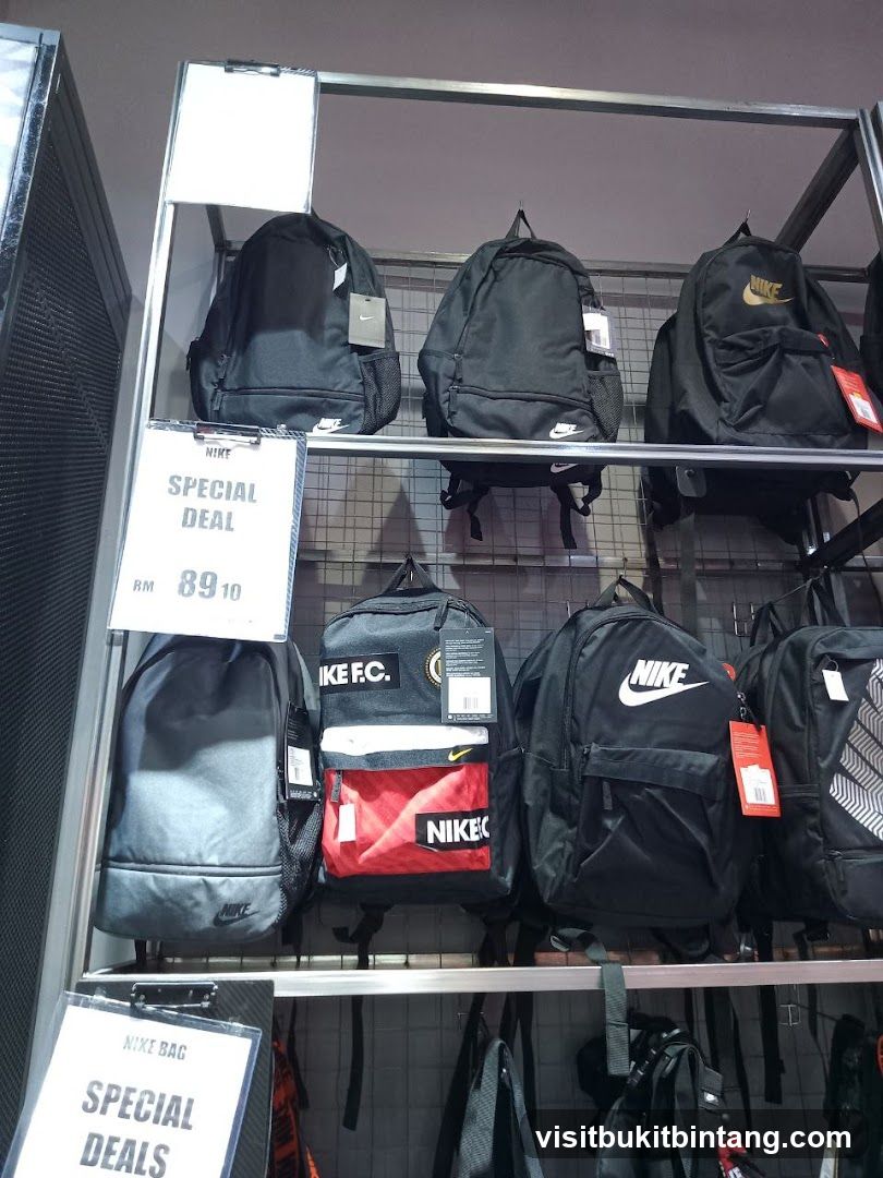 Nike Backpacks on Display