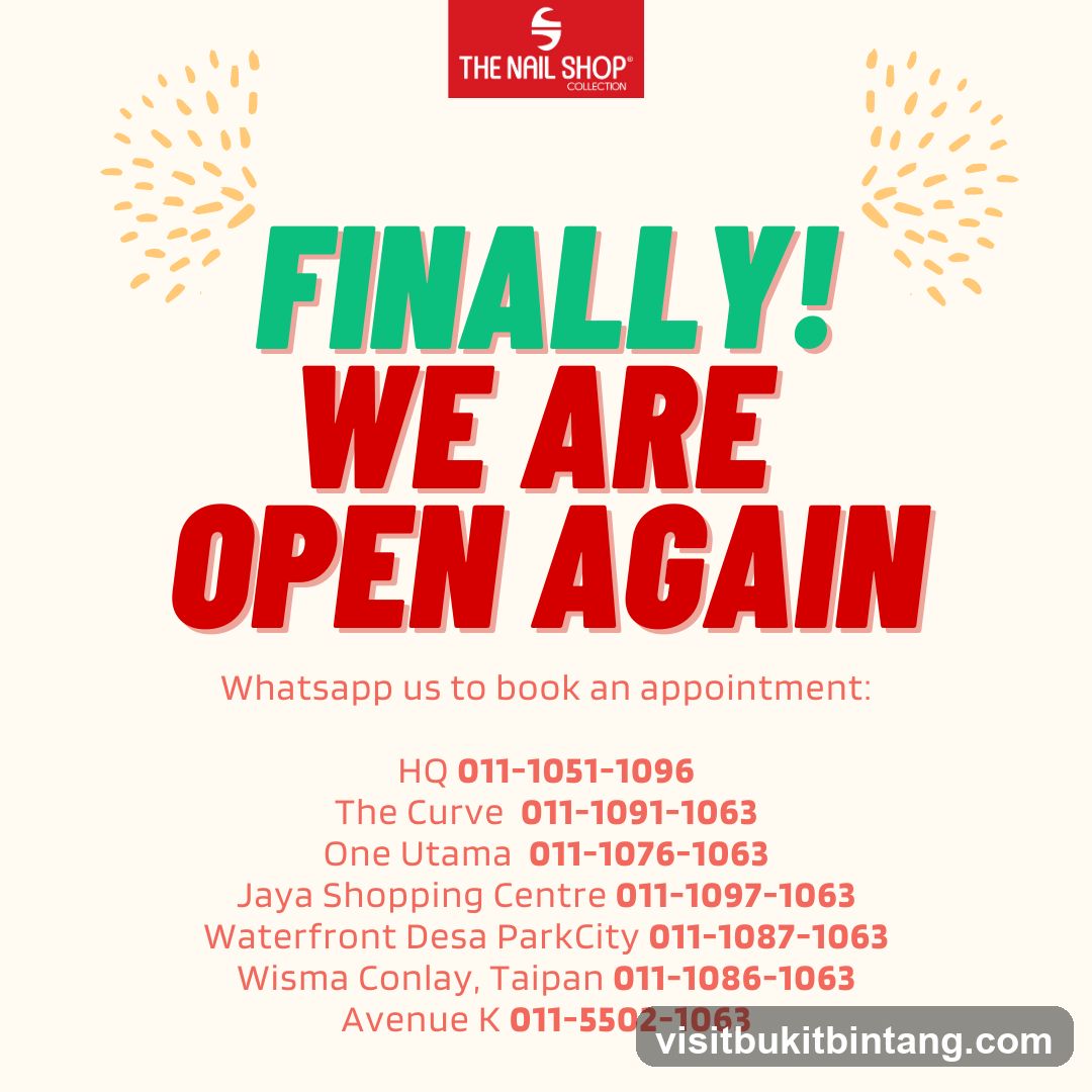 The Nail Shop Reopening Announcement