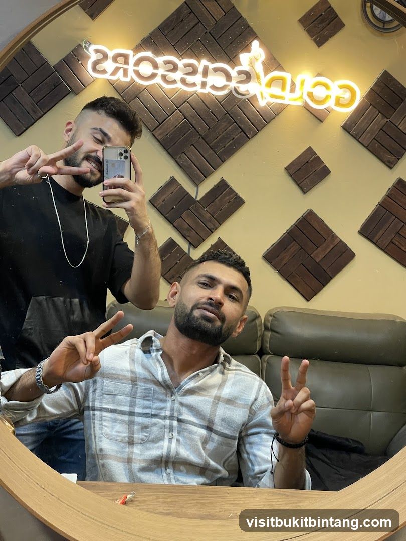 Barbershop Interior Mirror Reflection