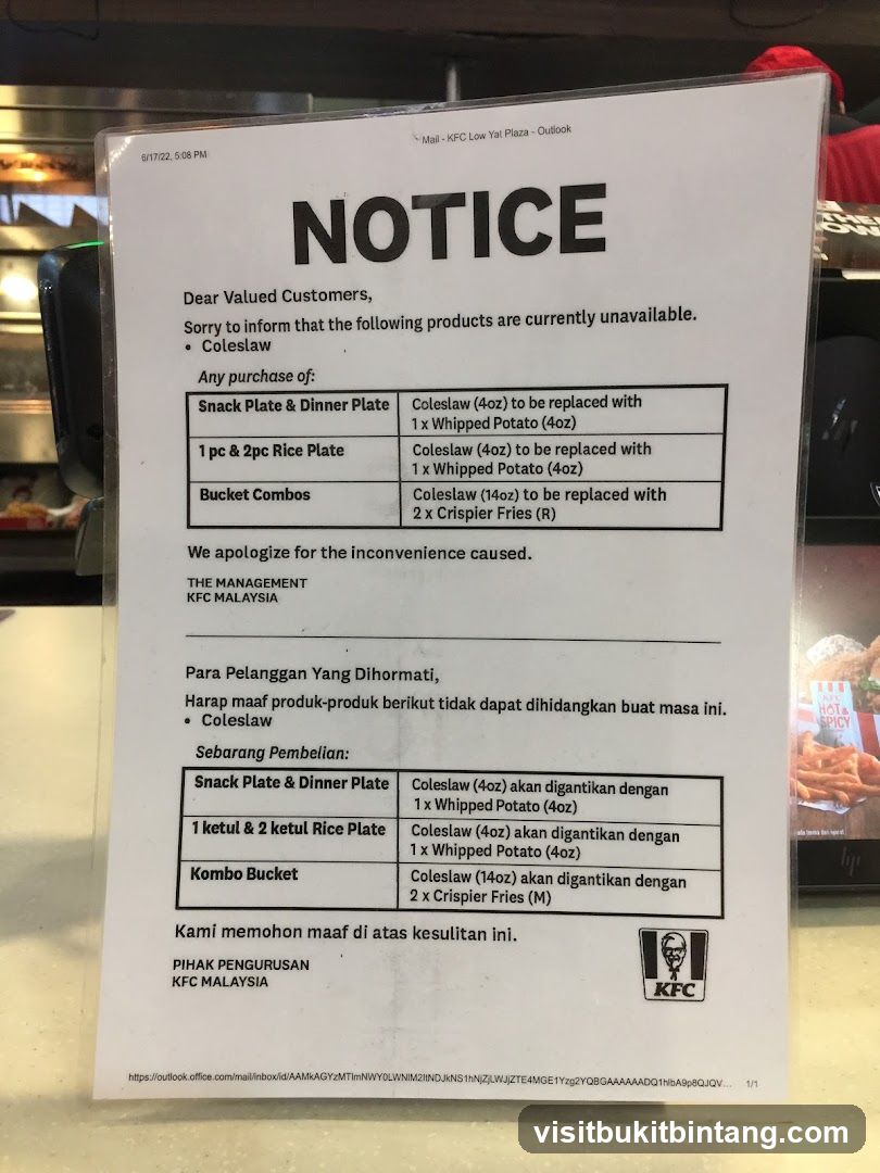 KFC Notice Board