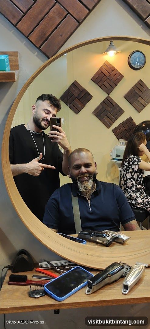 Barbershop Interior Reflection