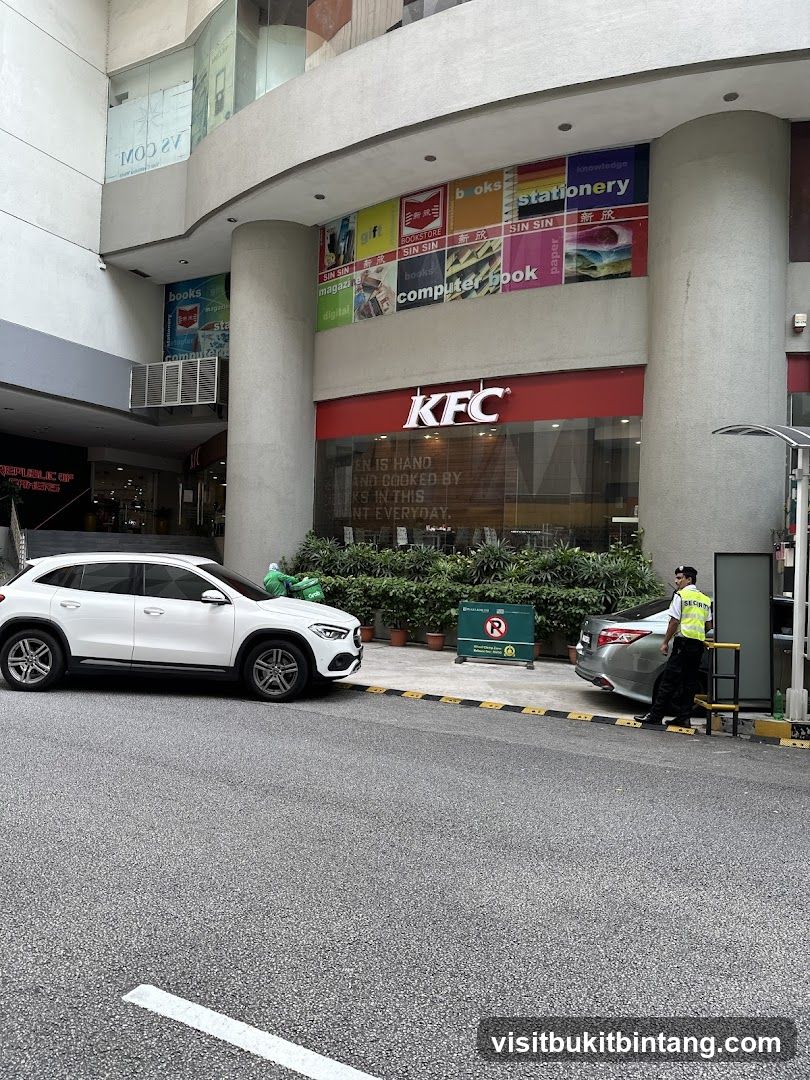 Street Scene with KFC and Parking Area